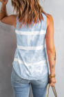 Tie-dye Print Button Front Tank Top