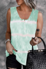 Tie-dye Print Button Front Tank Top