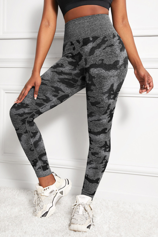 Seamless Camo Print Butt Lift High Waist Yoga Pants