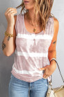 Tie-dye Print Button Front Tank Top