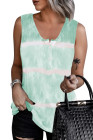 Tie-dye Print Button Front Tank Top