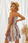 Surpliced Neck Boho Floral Cami Mini Dress