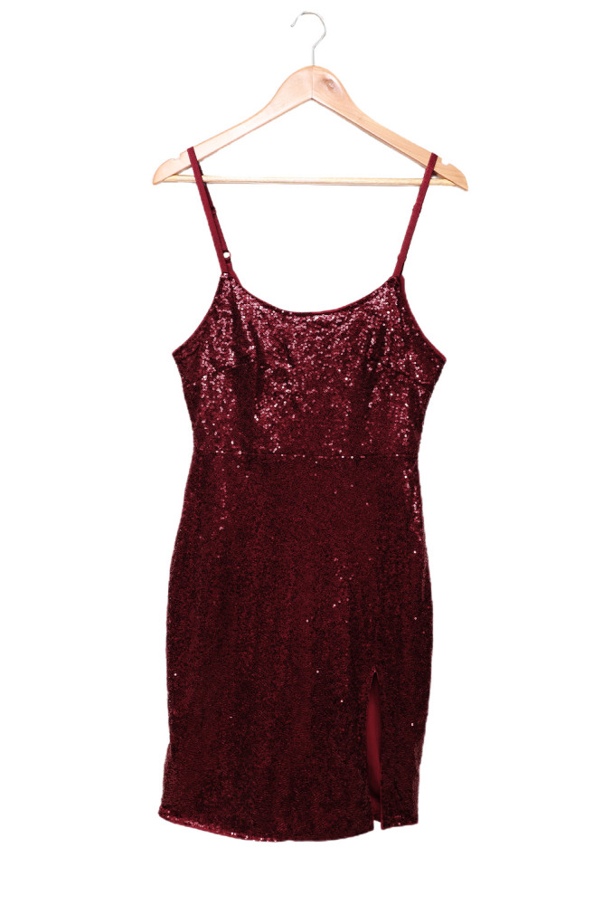 Women's Sexy Glitter Bodycon Dress Sleeveless Mini Club Dresses
