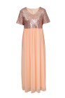 Plus Size Sequin Dress Bodice Tulle Maxi Dress