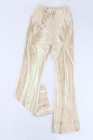 Women Sequin Wide Leg Flared Pants Bell Bottoms Trousers