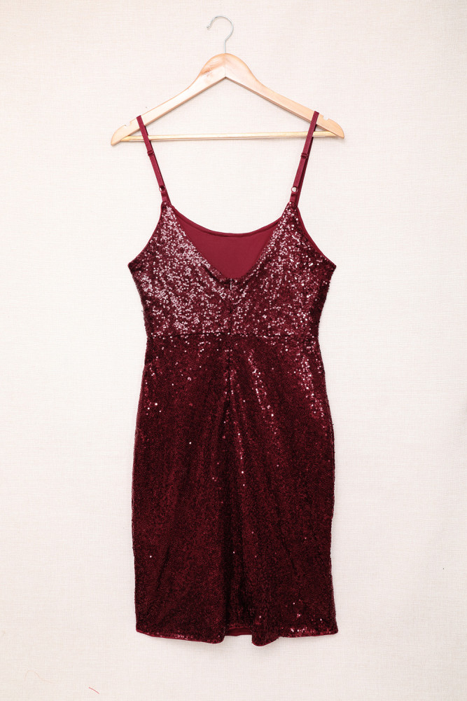Women's Sexy Glitter Bodycon Dress Sleeveless Mini Club Dresses