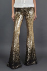 Women Gradient Sequined Pants Palazzo Flare Bell Bottom