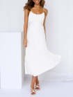 Ladies Ruffle Sundress Empire Waist Cami Maxi Dress