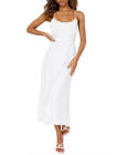 Ladies Ruffle Sundress Empire Waist Cami Maxi Dress