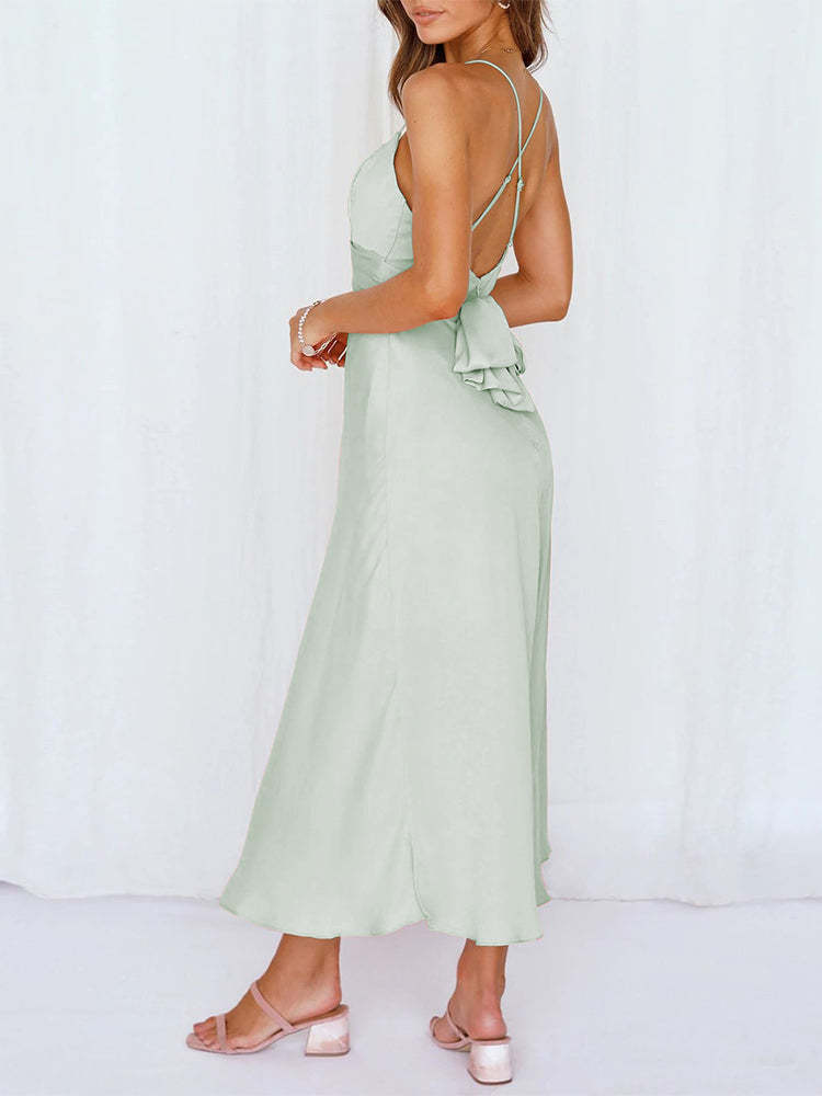 Ladies Ruffle Sundress Empire Waist Cami Maxi Dress