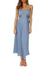 Ladies Ruffle Sundress Empire Waist Cami Maxi Dress