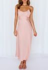 Ladies Ruffle Sundress Empire Waist Cami Maxi Dress