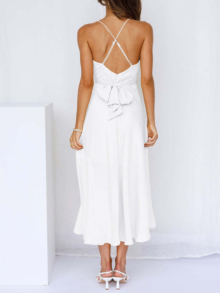 Ladies Ruffle Sundress Empire Waist Cami Maxi Dress