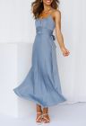 Ladies Ruffle Sundress Empire Waist Cami Maxi Dress
