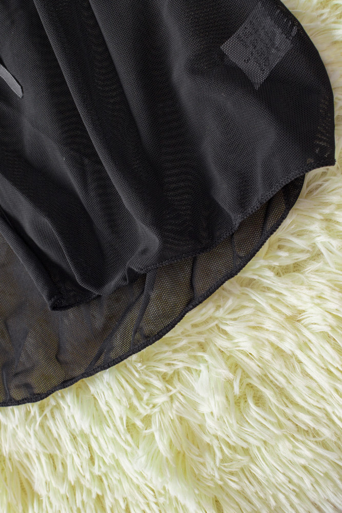 Sexy Lace Up Front Mesh Babydoll Set for Women