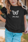 Girls Summer Tee Shirt MINI Butterfly Graphic Tee Family Outfits