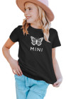 Girls Summer Tee Shirt MINI Butterfly Graphic Tee Family Outfits