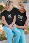 Girls Summer Tee Shirt MINI Butterfly Graphic Tee Family Outfits