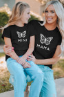 Girls Summer Tee Shirt MINI Butterfly Graphic Tee Family Outfits