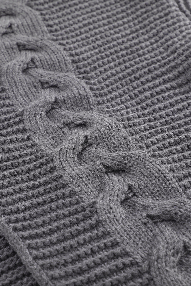 Open Front Chunky Long Sleeve Knit Cardigan