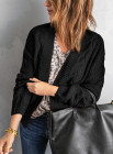 Open Front Chunky Long Sleeve Knit Cardigan