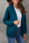 Open Front Chunky Long Sleeve Knit Cardigan