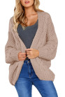 Open Front Chunky Long Sleeve Knit Cardigan