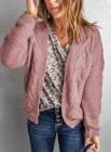 Open Front Chunky Long Sleeve Knit Cardigan
