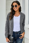Open Front Chunky Long Sleeve Knit Cardigan
