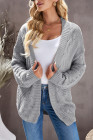 Open Front Chunky Long Sleeve Knit Cardigan