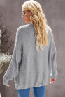 Open Front Chunky Long Sleeve Knit Cardigan