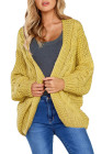 Open Front Chunky Long Sleeve Knit Cardigan
