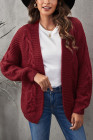 Open Front Chunky Long Sleeve Knit Cardigan