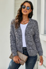 Open Front Chunky Long Sleeve Knit Cardigan