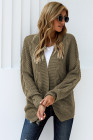 Open Front Chunky Long Sleeve Knit Cardigan
