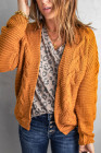 Open Front Chunky Long Sleeve Knit Cardigan