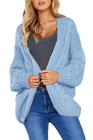 Open Front Chunky Long Sleeve Knit Cardigan