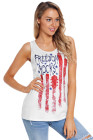 Stars And Stripes Tank Top Summer Sleeveless Top for Women