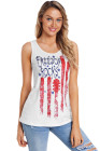 Stars And Stripes Tank Top Summer Sleeveless Top for Women