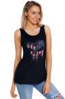 Stars And Stripes Tank Top Summer Sleeveless Top for Women