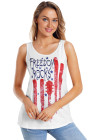 Stars And Stripes Tank Top Summer Sleeveless Top for Women