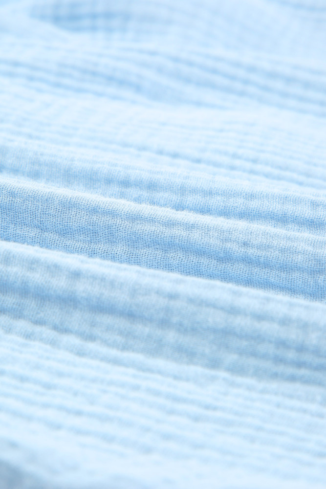 Crinkled Buttons Maxi Beach Dress with Slits Swimear Coverups