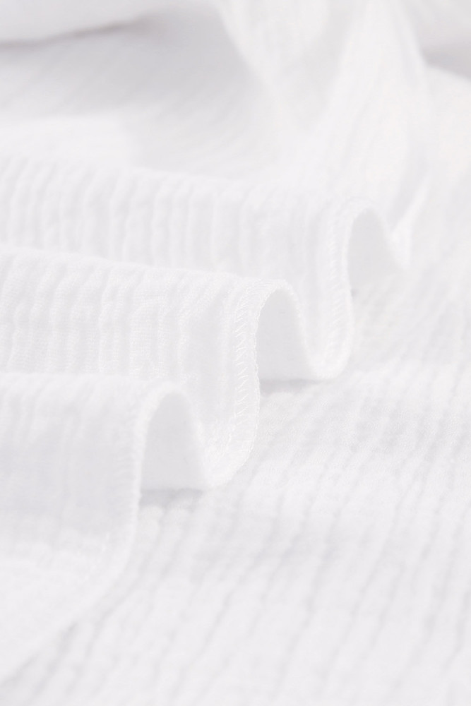 Crinkled Buttons Maxi Beach Dress with Slits Swimear Coverups