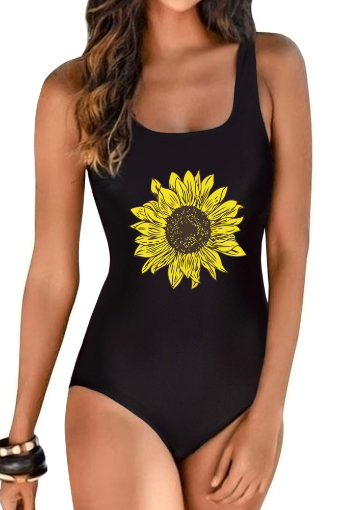 America Flag One Piece Swimsuit High Cut Bathing Suits Swimwear for Women