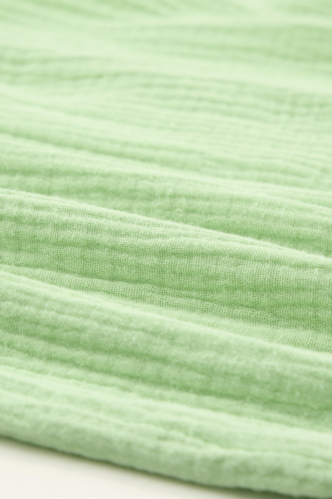 Crinkled Buttons Maxi Beach Dress with Slits Swimear Coverups