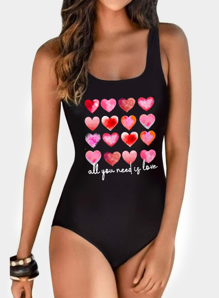 America Flag One Piece Swimsuit High Cut Bathing Suits Swimwear for Women