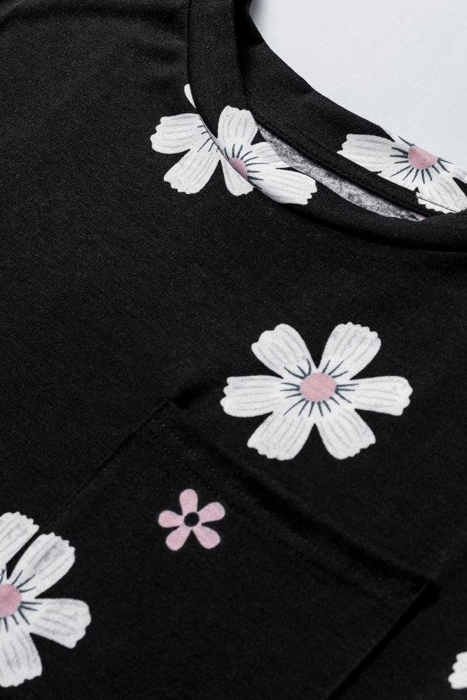 Womens Ombre Tie-dye Cap Sleeve T-Shirt with Pocket