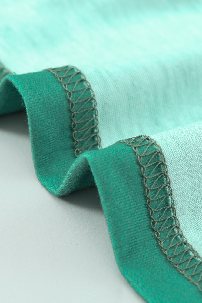 Womens Ombre Tie-dye Cap Sleeve T-Shirt with Pocket