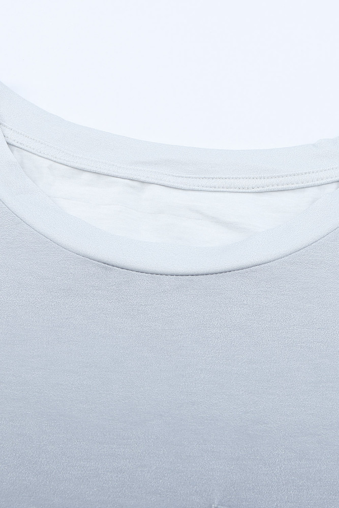 Womens Ombre Tie-dye Cap Sleeve T-Shirt with Pocket