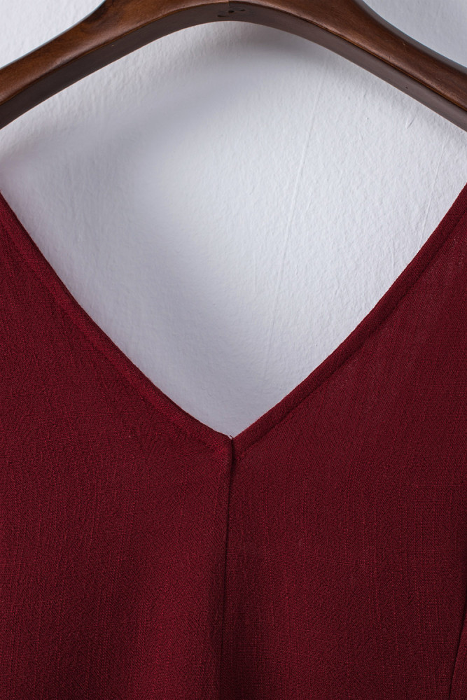 Women's V Neck Jumpsuits Sleeveless Romper Button Short Jumpsuit